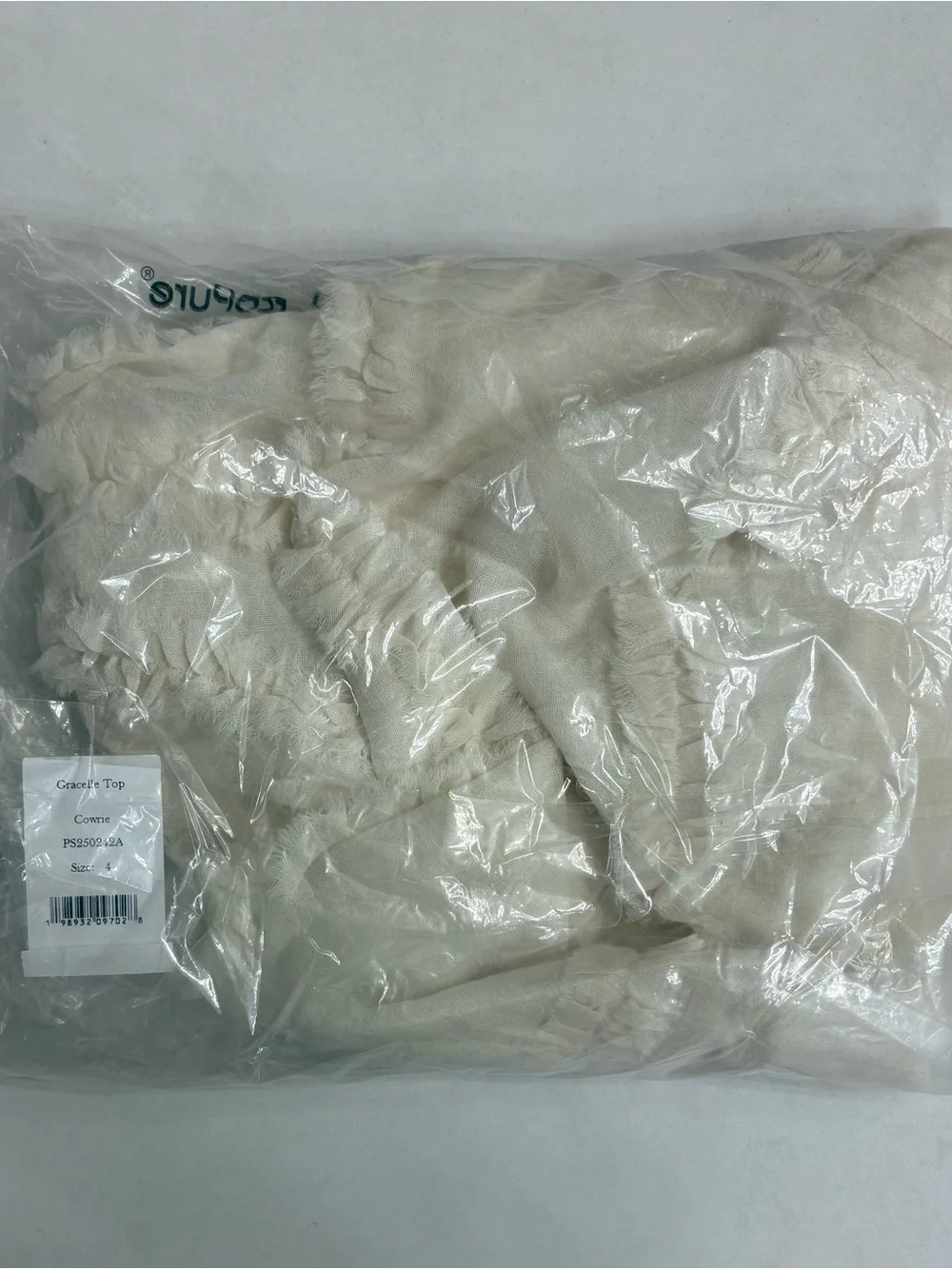 NWT Ulla Johnson Gracelle Top in Cowrie Cream - Size 4 (PS250242A)